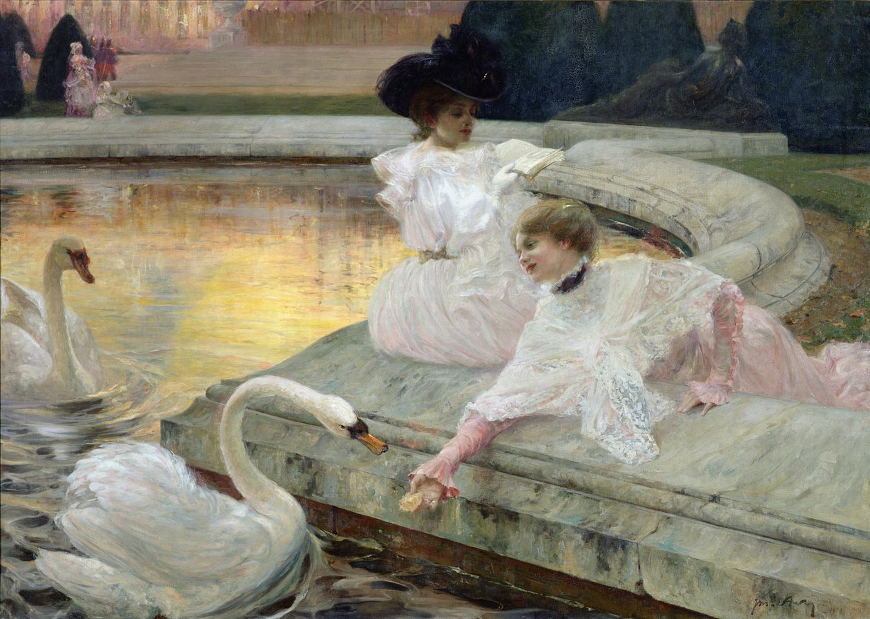 Os cisnes de 1900 de Joseph Marius Avy