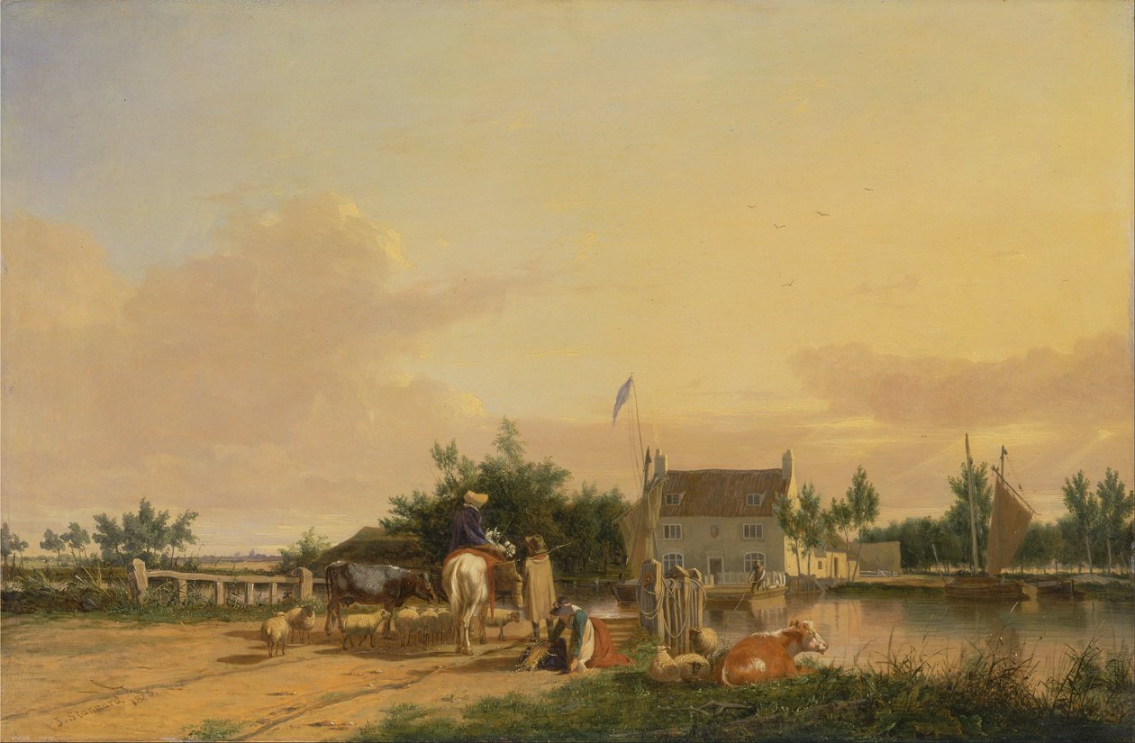 Ferry de Buckenham, no rio Yare, Norfolk de Joseph Stannard