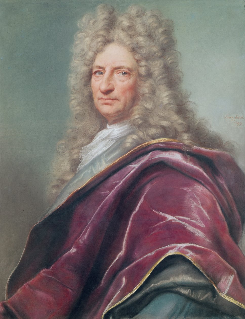 Samuel Bernard, Conde de Coubert, 1699 (pastel sobre papel) de Joseph Vivien