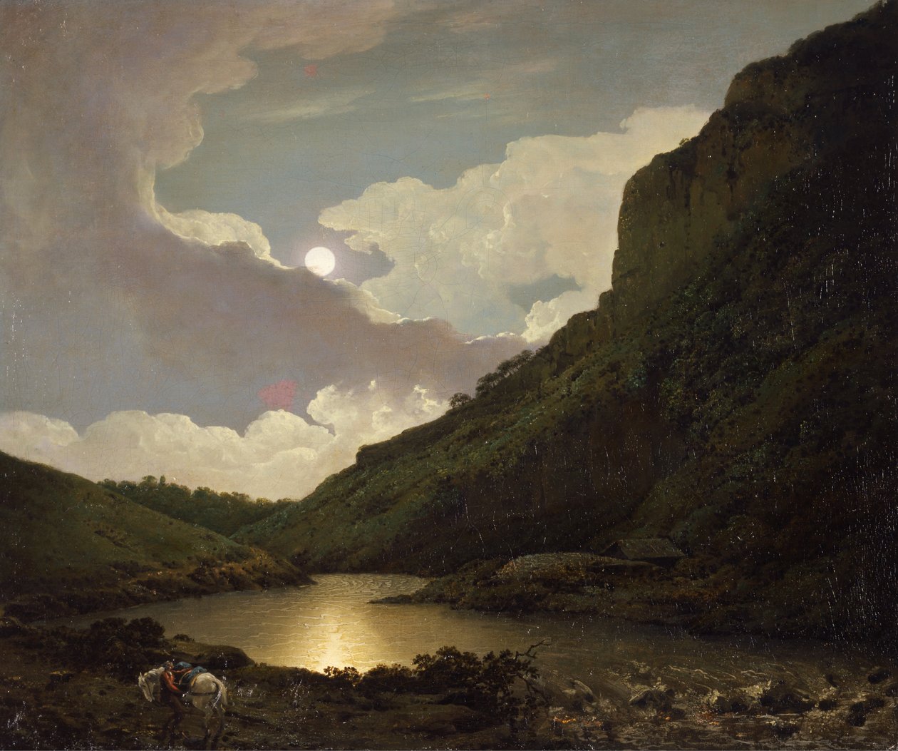 Matlock Tor ao luar de Joseph Wright of Derby