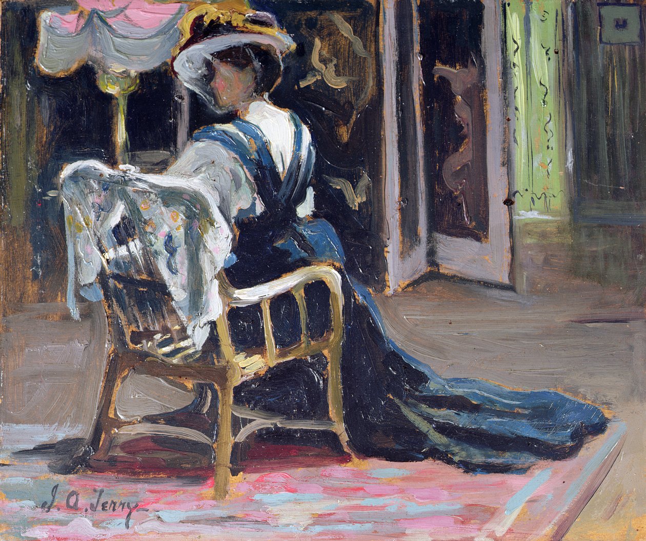 No Studio (painel) de Joseph Alfred Terry