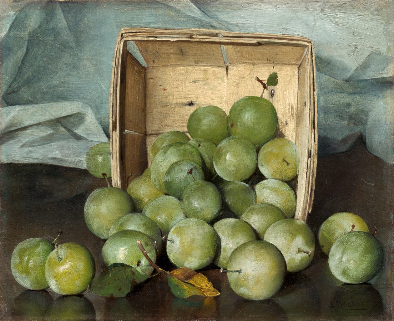 Ameixas Verdes, c.1885 de Joseph Decker
