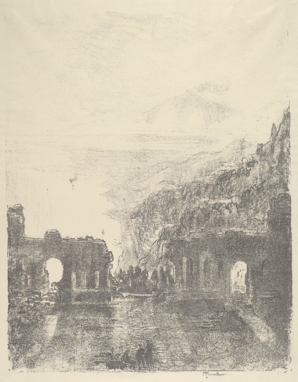 Aetna Over Taormina, 1913. de Joseph Pennell