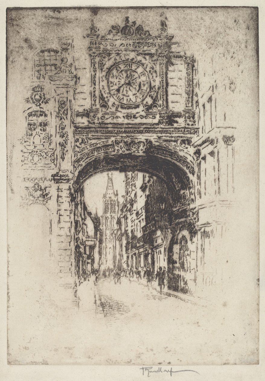 Grande Relógio, Rouen de Joseph Pennell