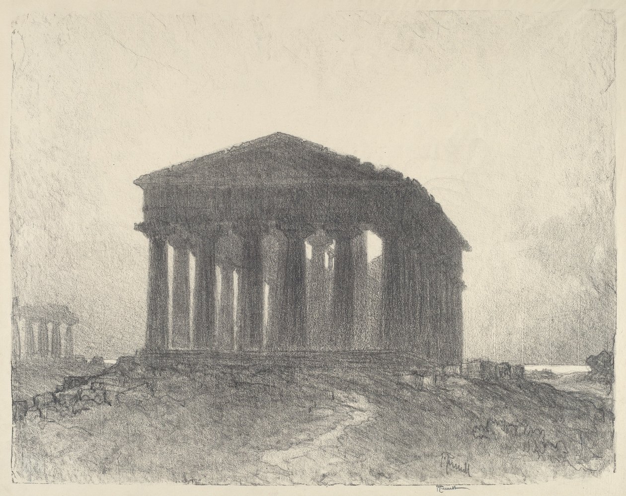 Paestum, noite de Joseph Pennell