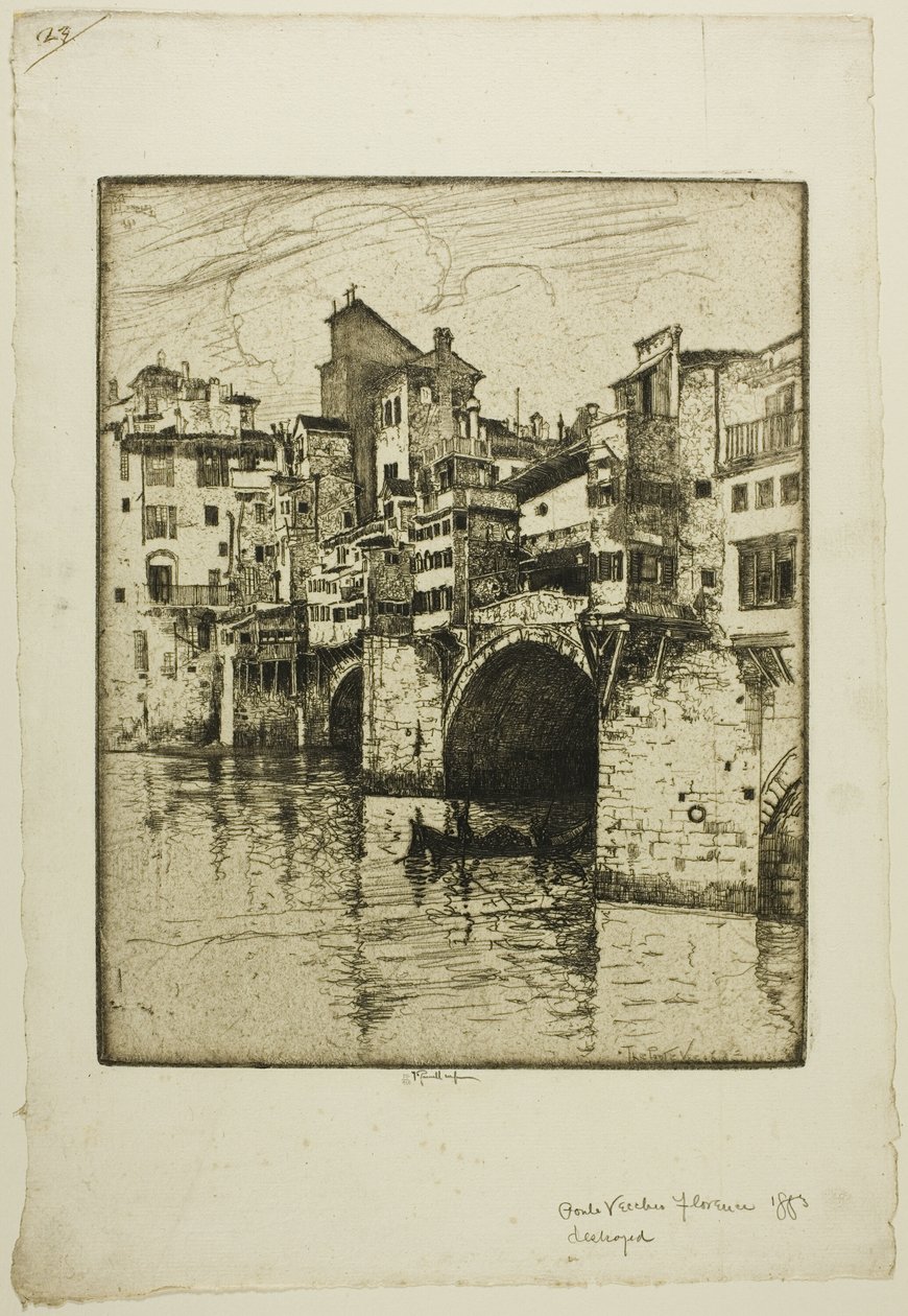 Ponte Vecchio, Florença de Joseph Pennell