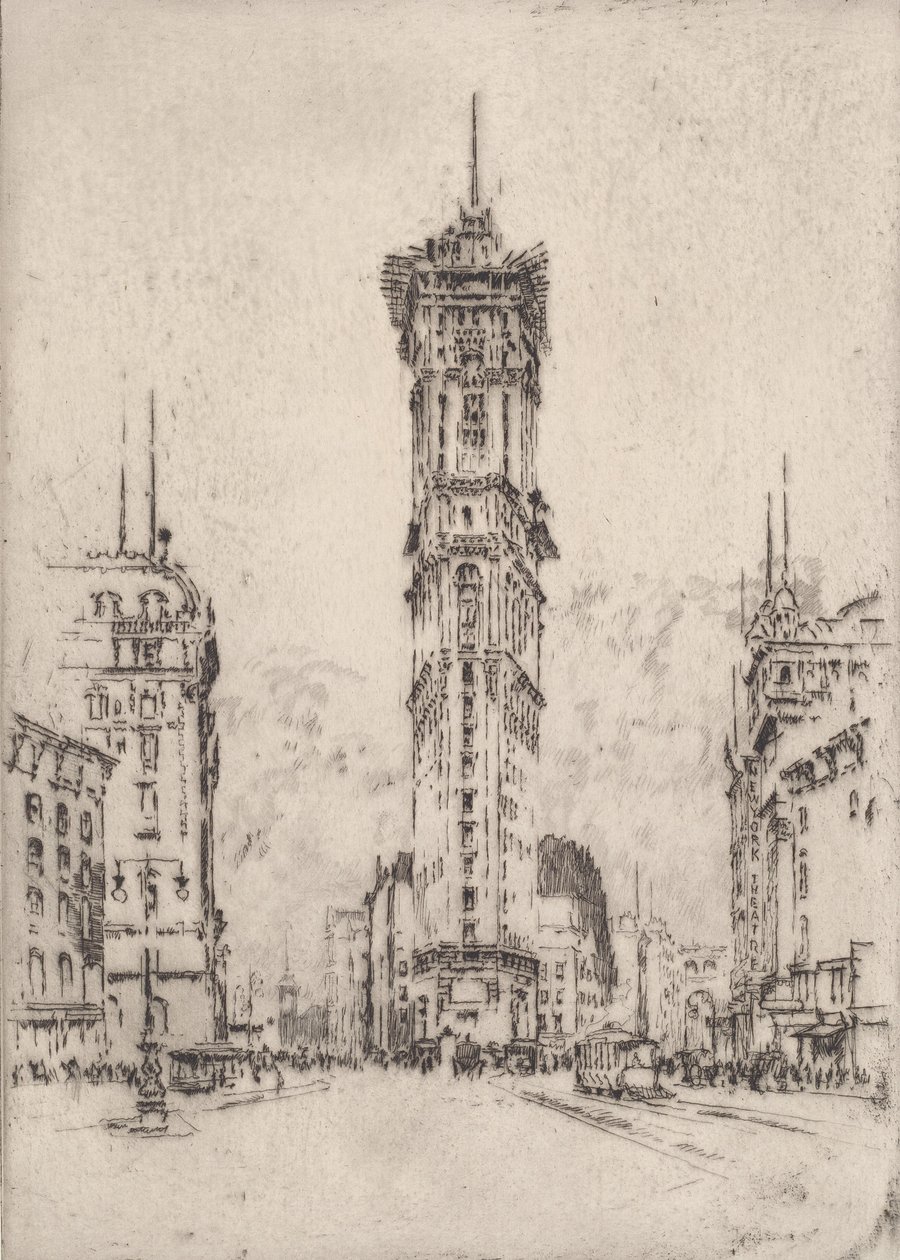 The Times Building, 1904. de Joseph Pennell