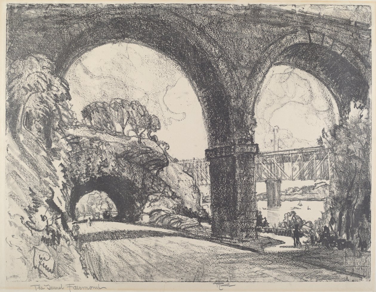 O Túnel no Parque, 1912. de Joseph Pennell