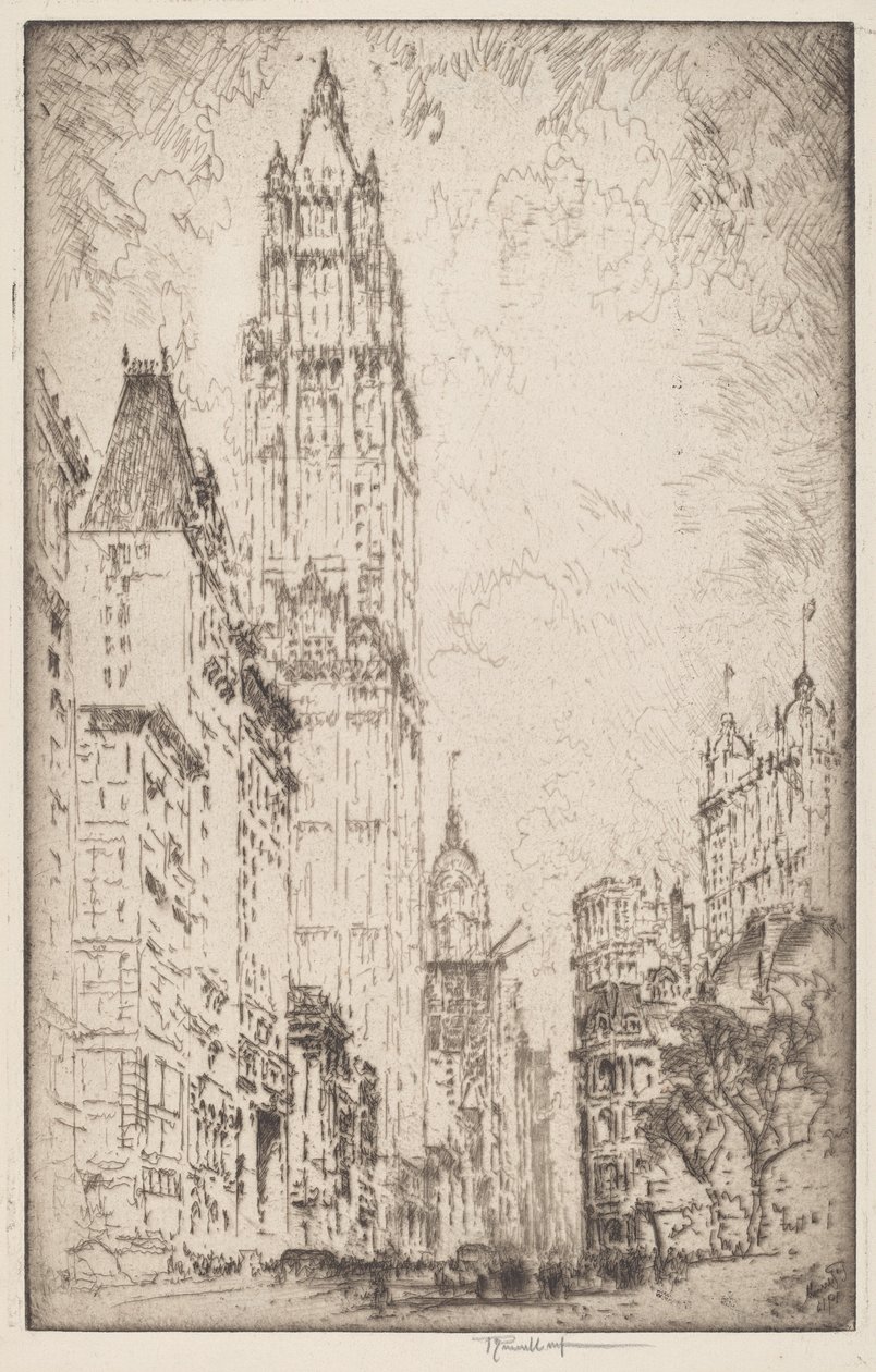 O Edifício Woolworth de Joseph Pennell