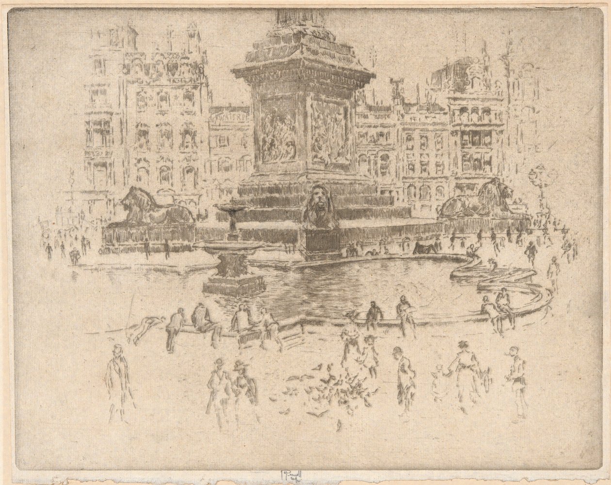 Praça Trafalgar de Joseph Pennell