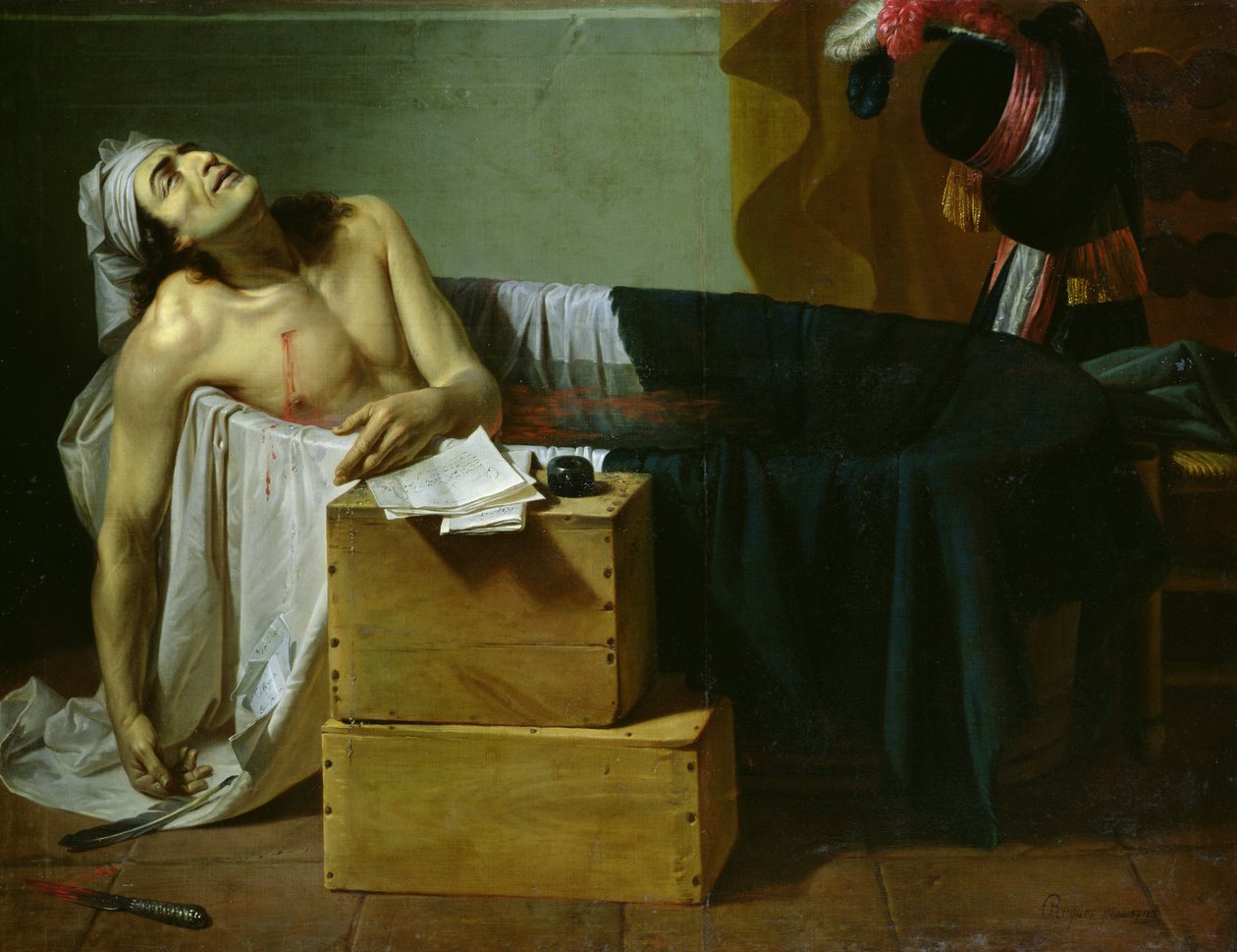 A morte de Marat, 1793 de Joseph Roques