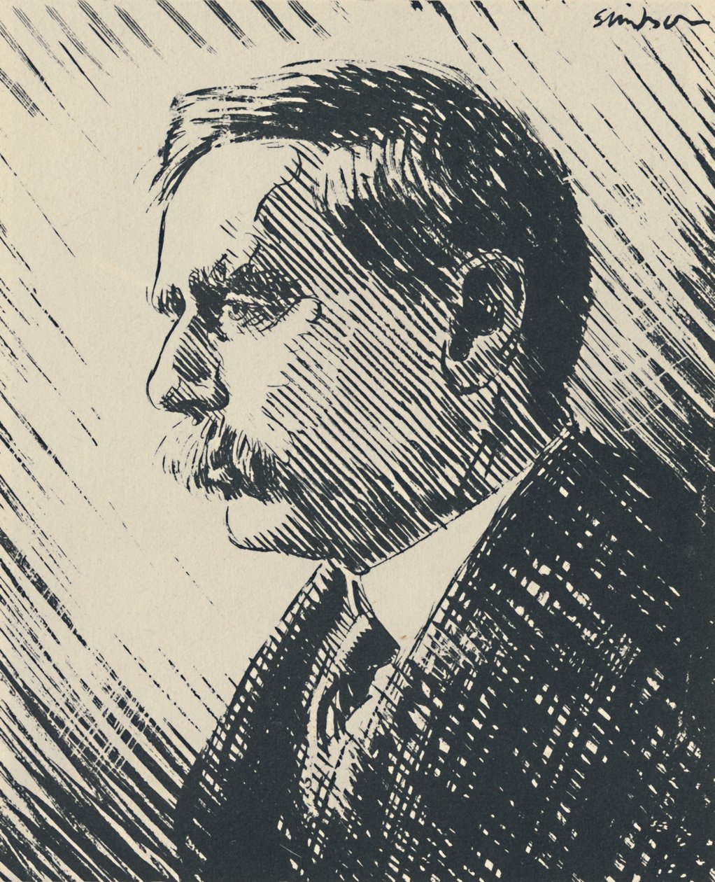 HG Wells, c1930s, c1950. de Joseph Simpson