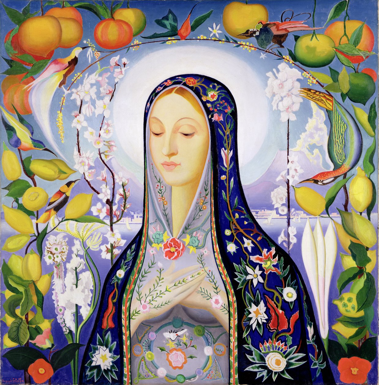 A Virgem (óleo sobre tela) de Joseph Stella