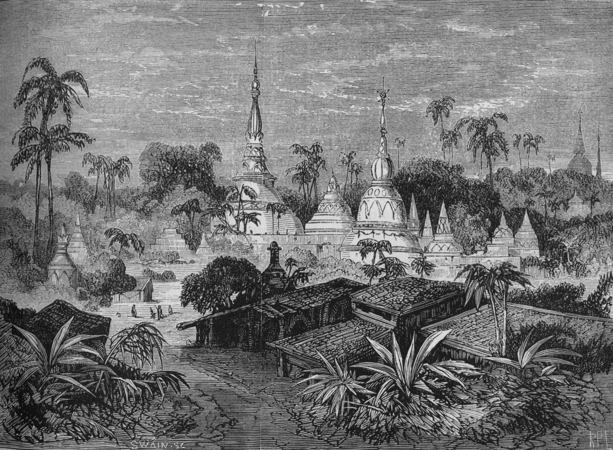 Pagodes, Pegu, c1880 de Joseph Swain