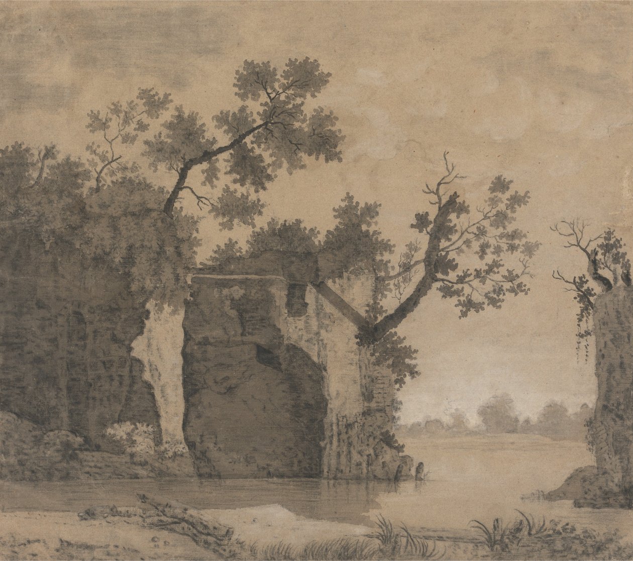 Paisagem com ruínas de Joseph Wright of Derby