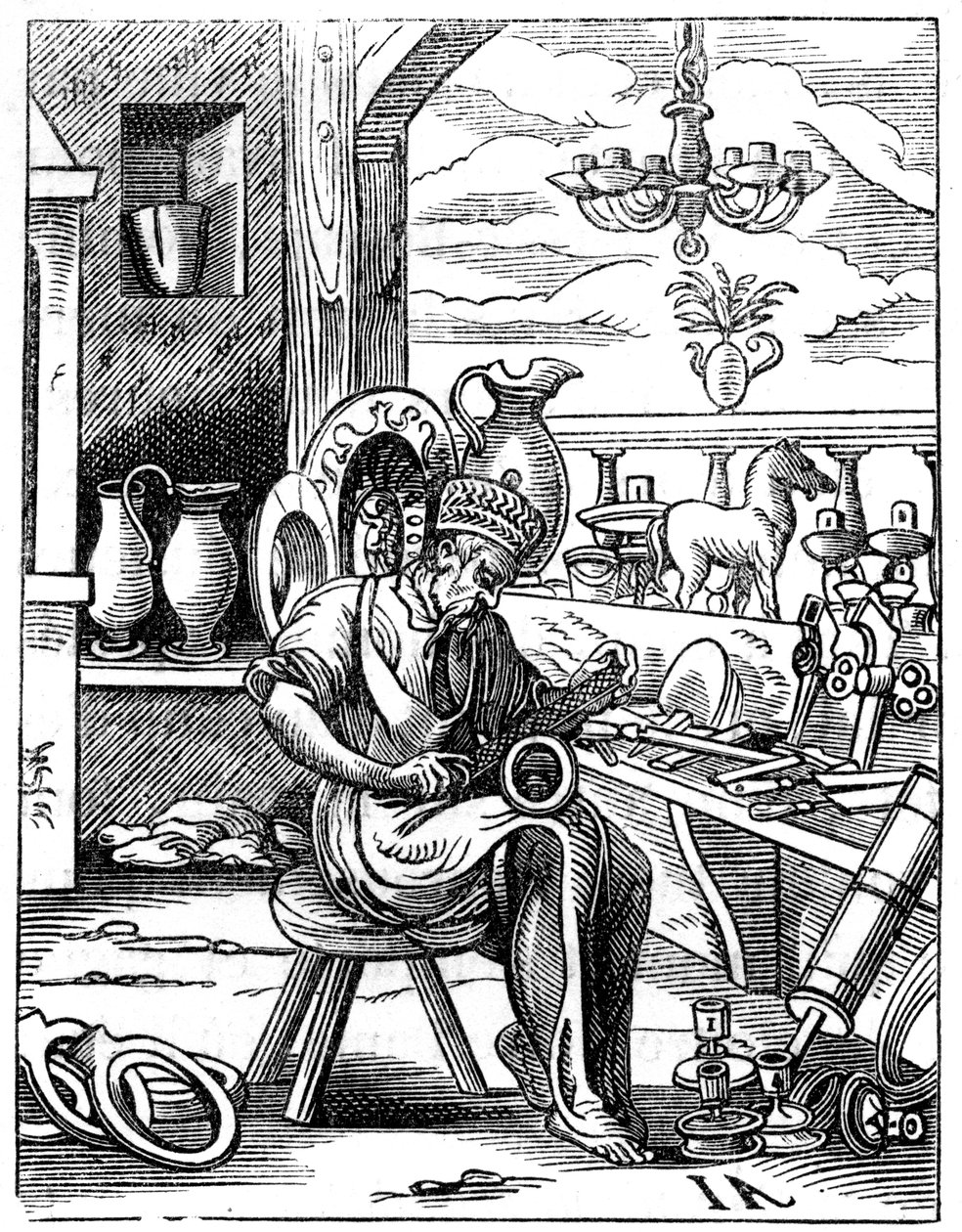 Coppersmith, século XVI, 1849. de Jost Amman
