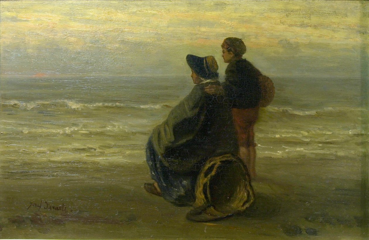 Mãe e filho à beira-mar de Jozef Israëls