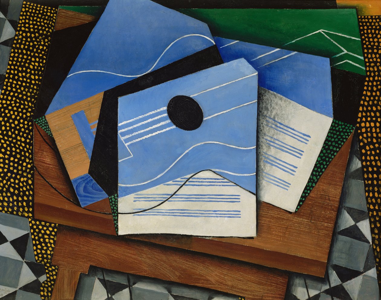 Guitarra em uma mesa de Juan Gris