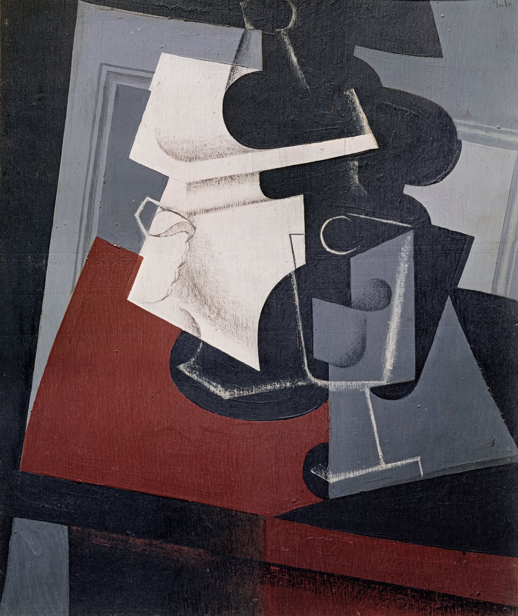 Ainda vida em uma tabela, 1916 de Juan Gris