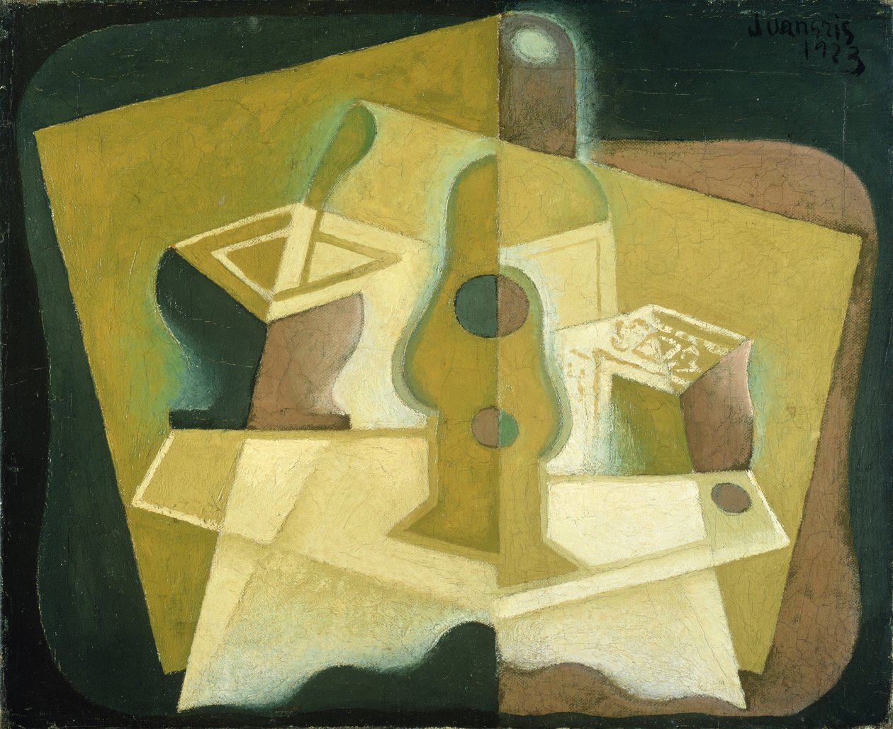 O pacote de tabaco, c.1923 de Juan Gris