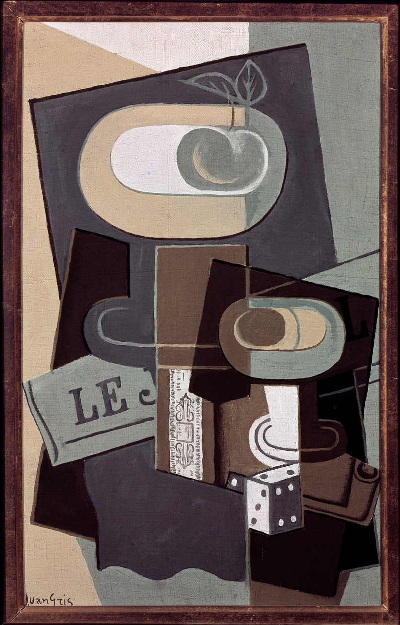 Dados (óleo sobre tela de Juan Gris