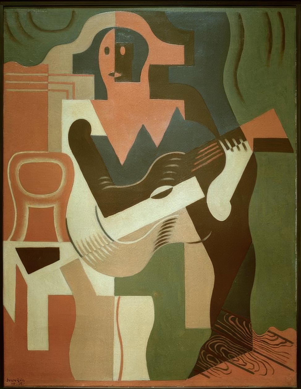 Arlequim sentado com guitarra de Juan Gris
