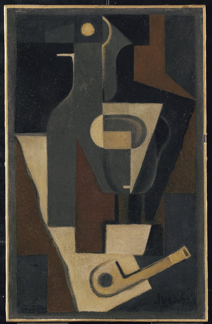 Ainda vida com tubo, 1918 de Juan Gris