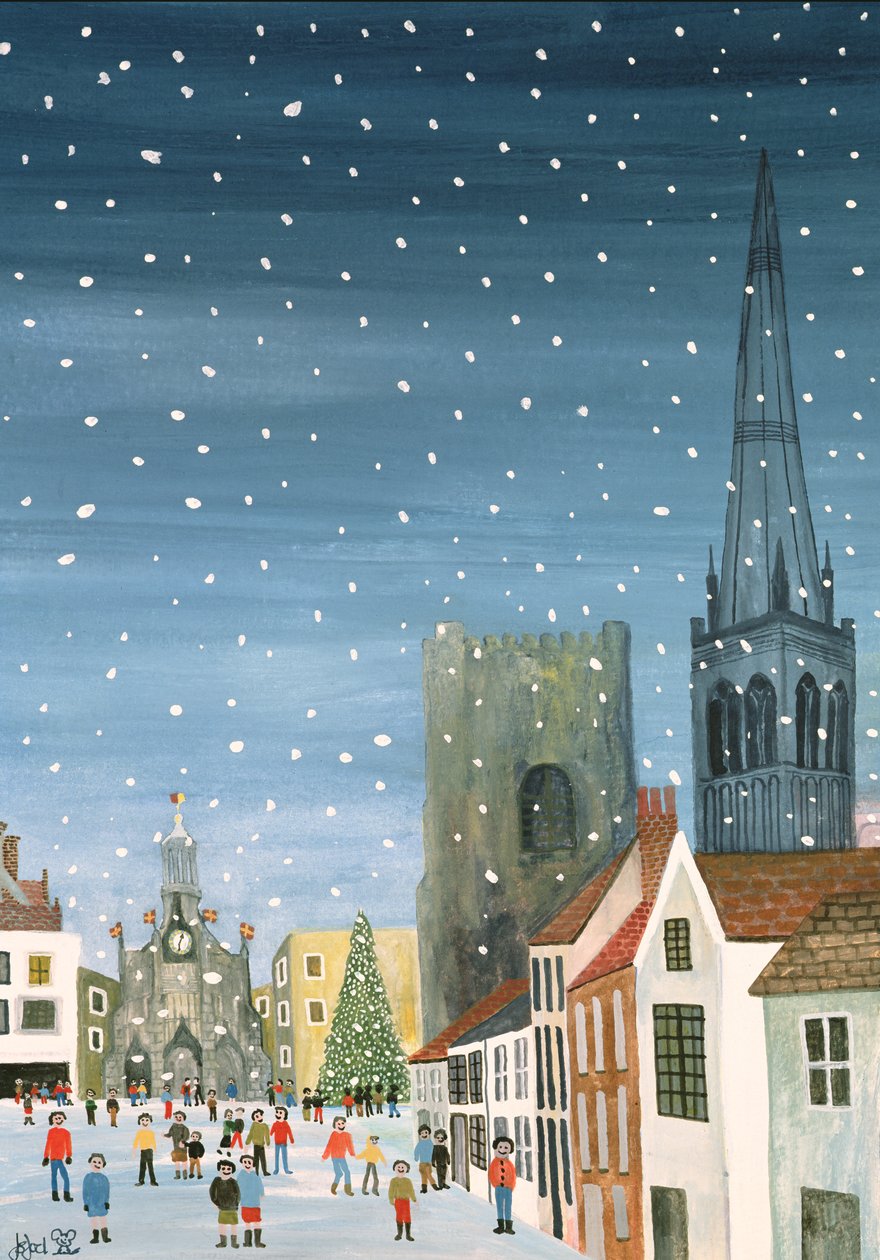 Catedral de Chichester, uma cena de neve de Judy Joel
