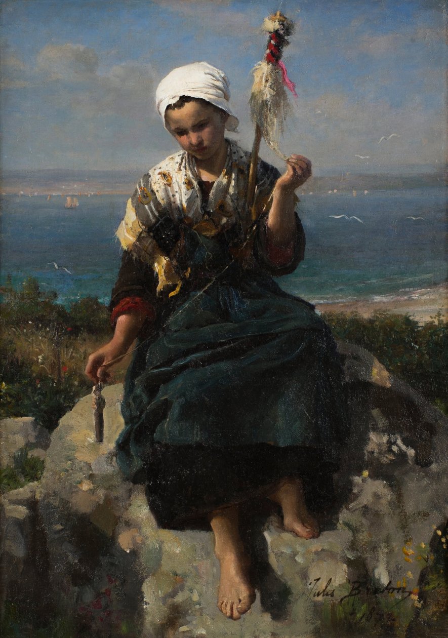 O girador de linho de Jules Breton