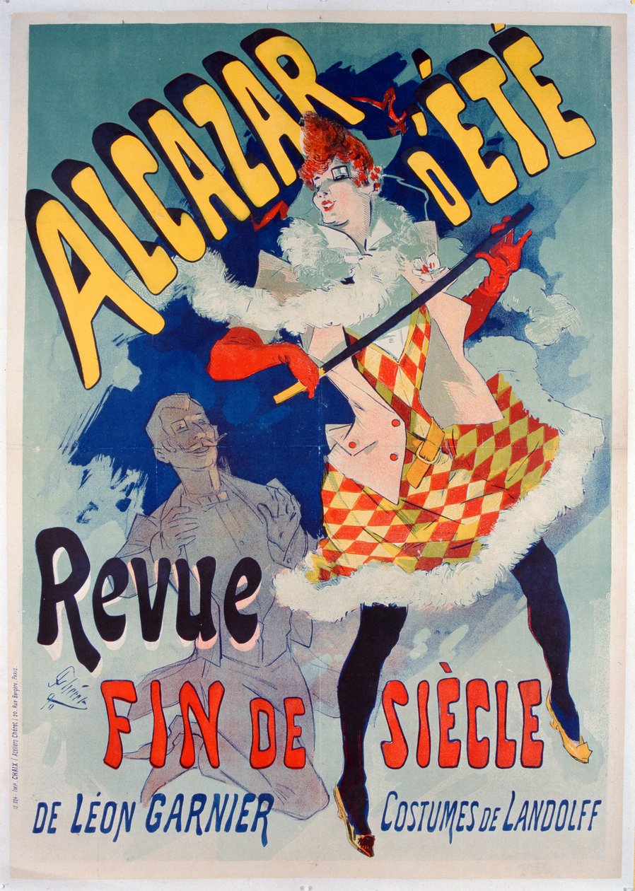 Cartaz do d&39;Ete de Alacazar, 1890 de Jules Cheret