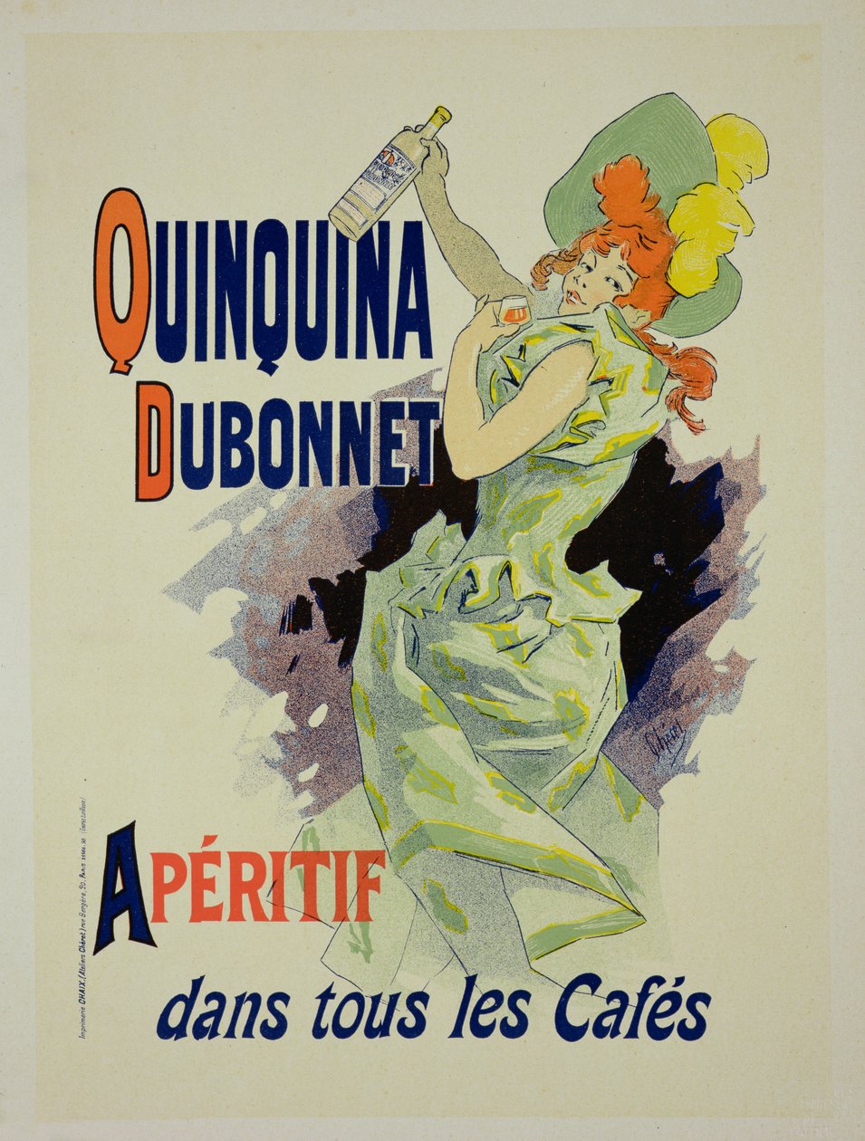 Reprodução de uma propaganda de pôster &39;Quinquina Dubonnet&39;, 1895 (ver 130236) de Jules Cheret