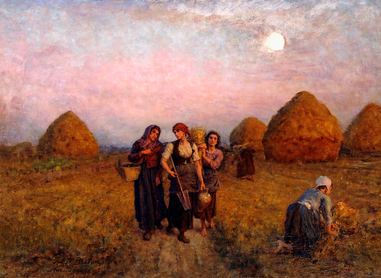 Trabalho do amanhecer, 1900 de Jules Breton