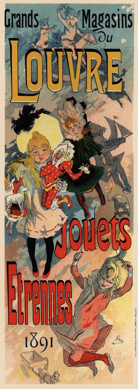 Louvre armazena cartaz, 1890 de Jules Cheret