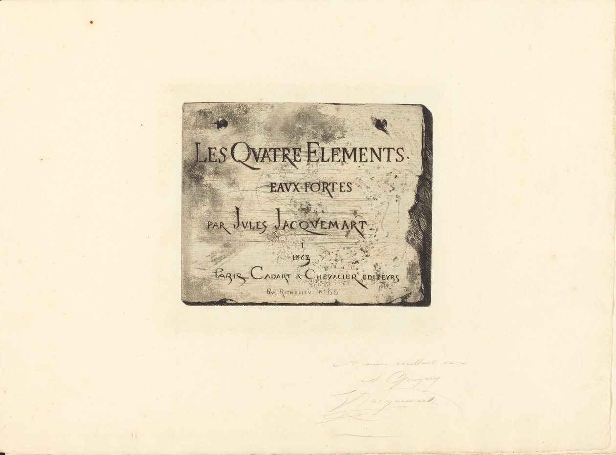 Folha de rosto de Jules Ferdinand Jacquemart