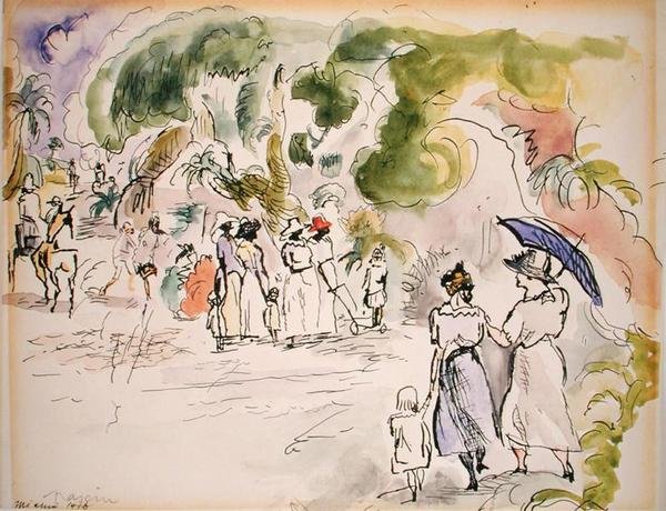 Números em Paisagem de Jules Pascin