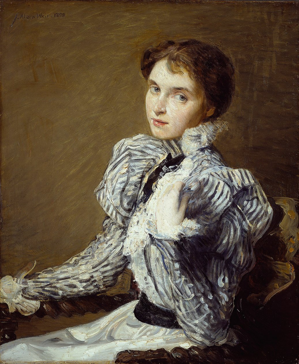 The Grey Bodice, 1898. de Julian Alden Weir