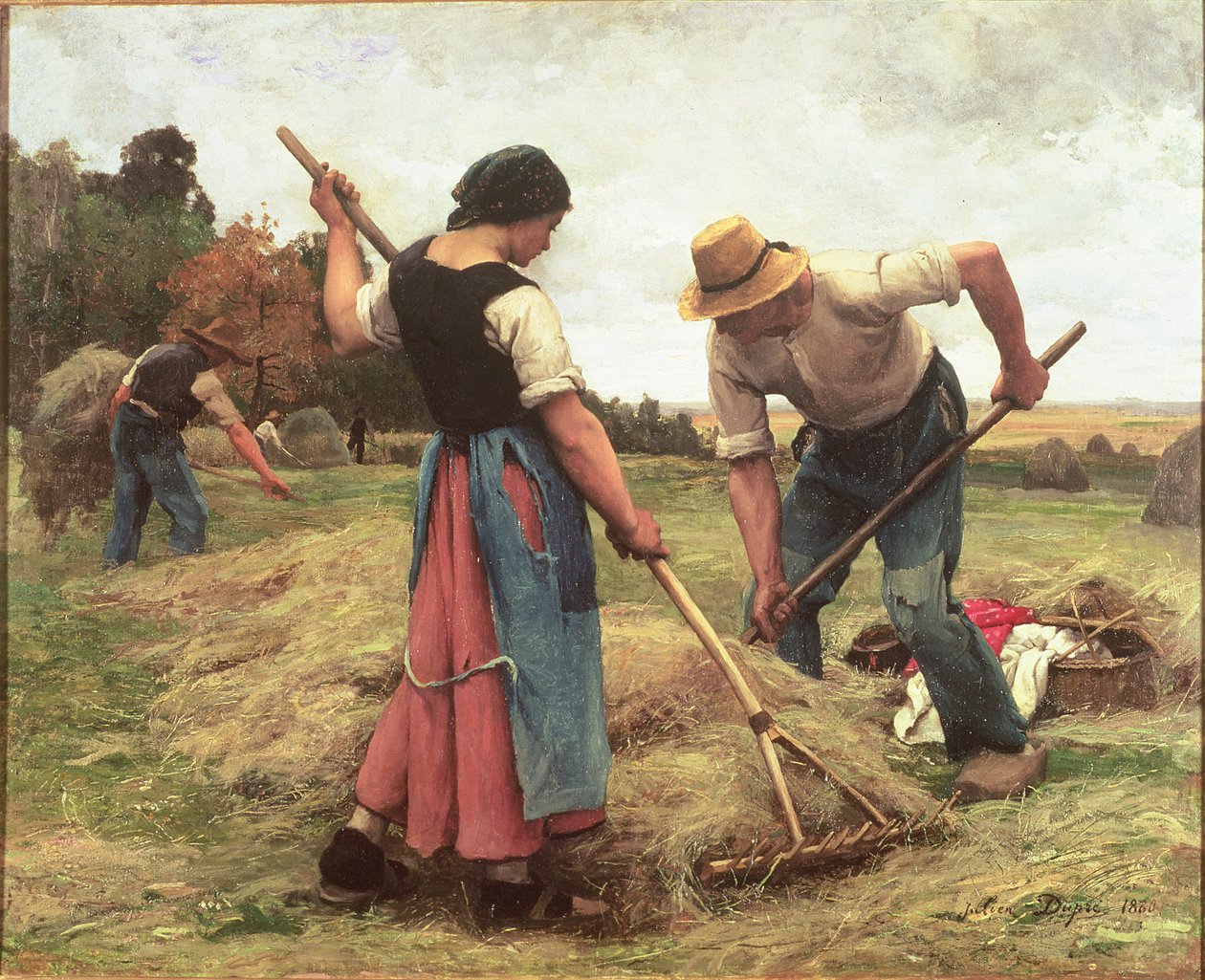 Fenação, 1880 (tela de lona) de Julien Dupre