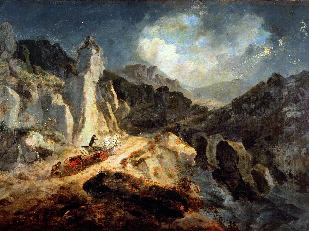 Um faetonte em uma tempestade de Julius Caesar Ibbetson
