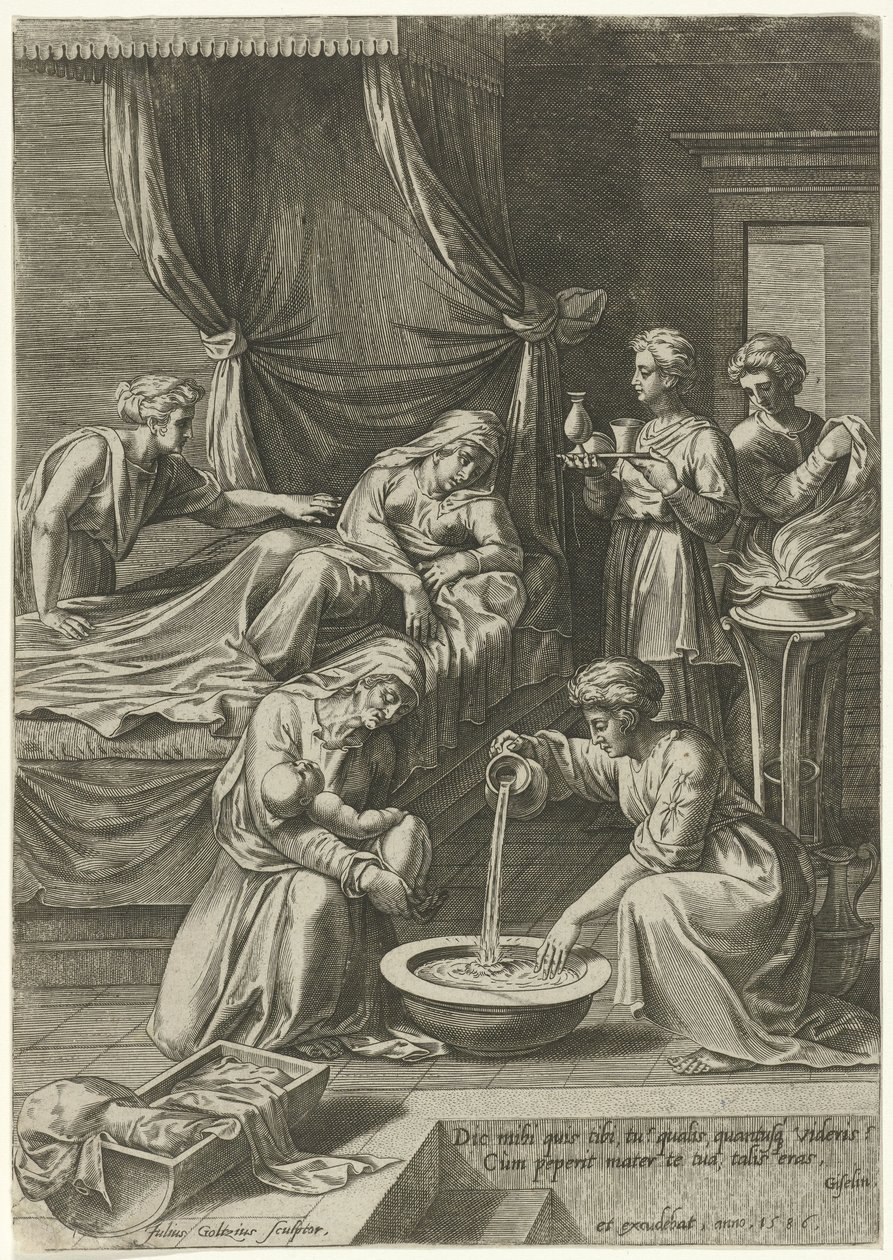 Nascimento da Virgem Maria de Julius Goltzius