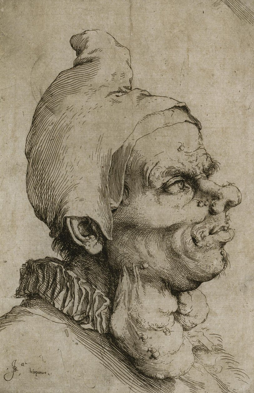 Grande cabeça grotesca de Jusepe de Ribera
