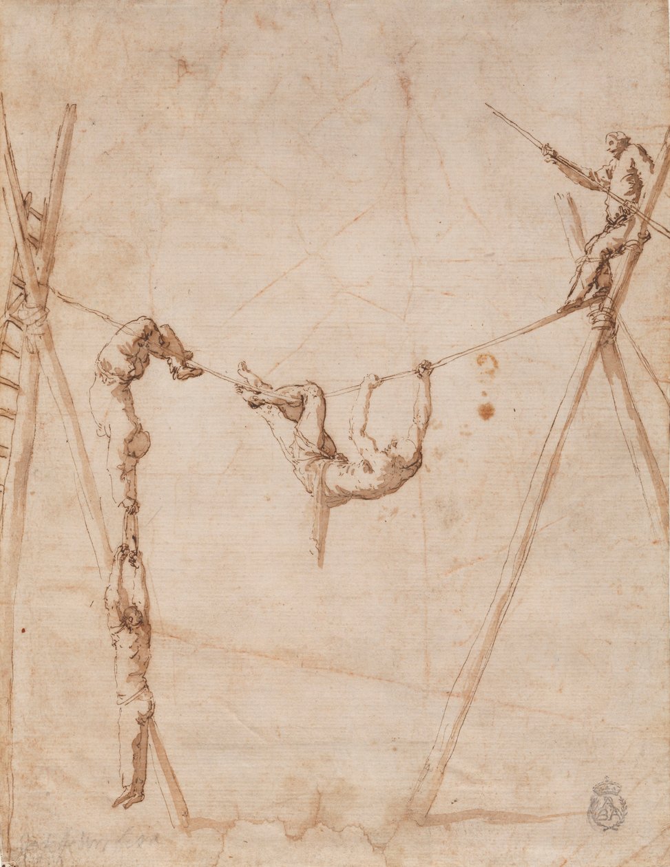 Acrobatas na corda. de Jusepe de Ribera