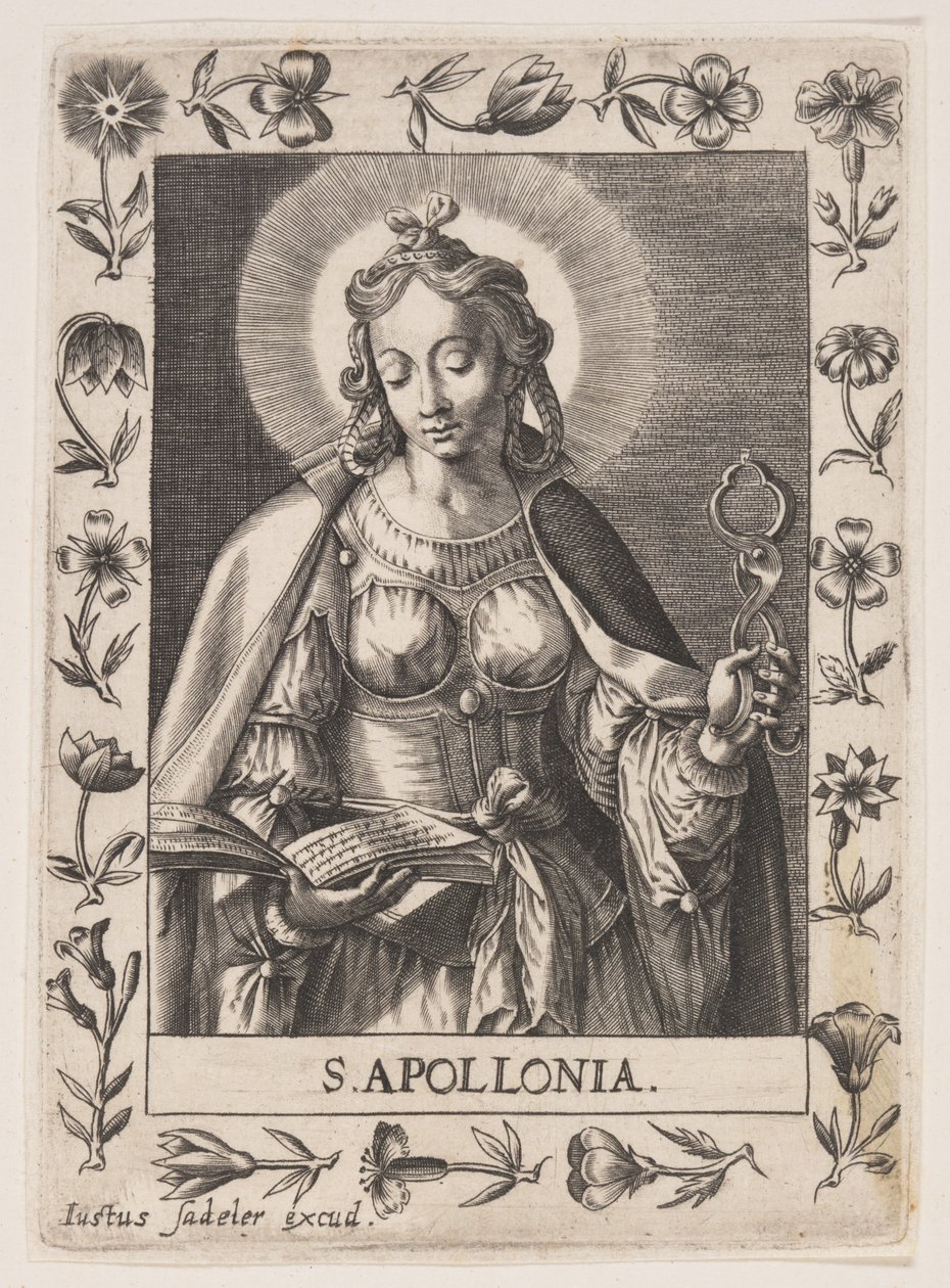 Santo: Apolónia de Justus Sadeler