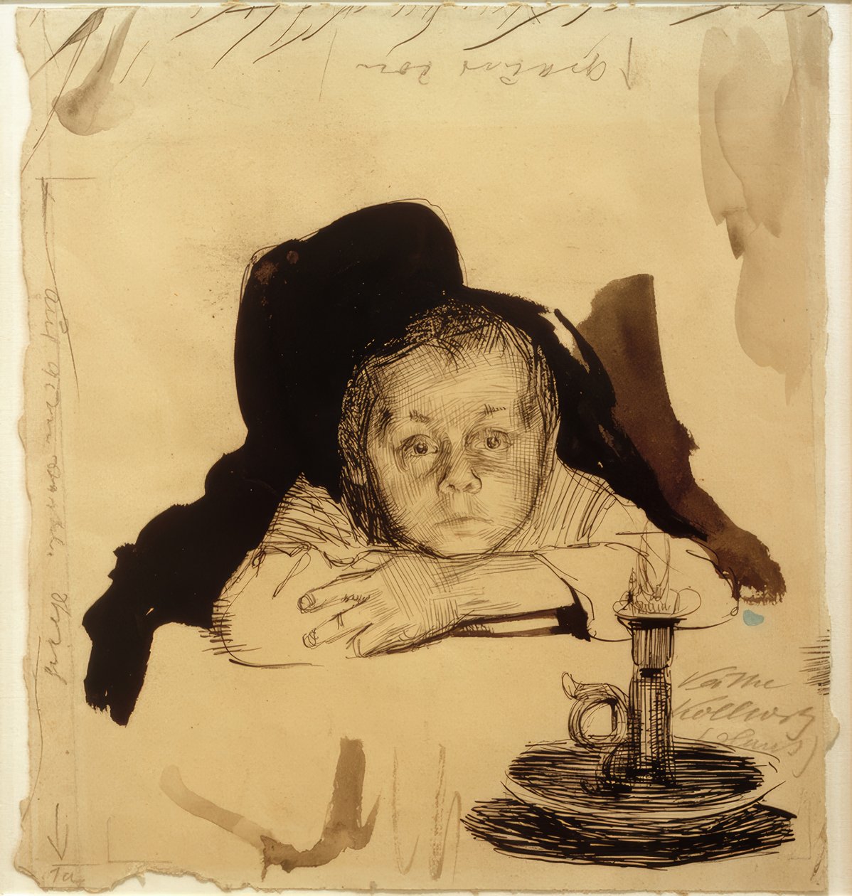 Hans Kollwitz com vela de Käthe Kollwitz