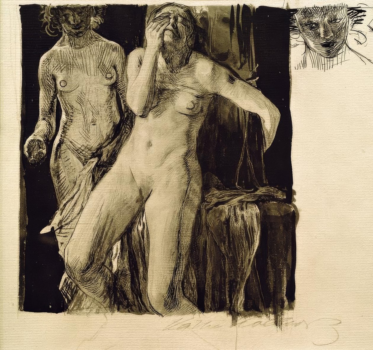 Estudo nu sobre a vida de Käthe Kollwitz