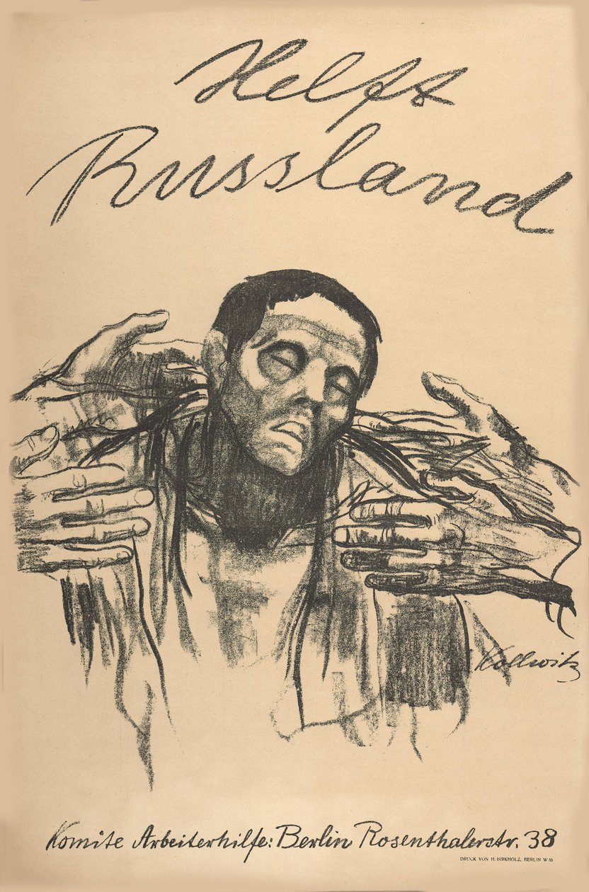 Ajude a Rússia, 1921. de Käthe Kollwitz