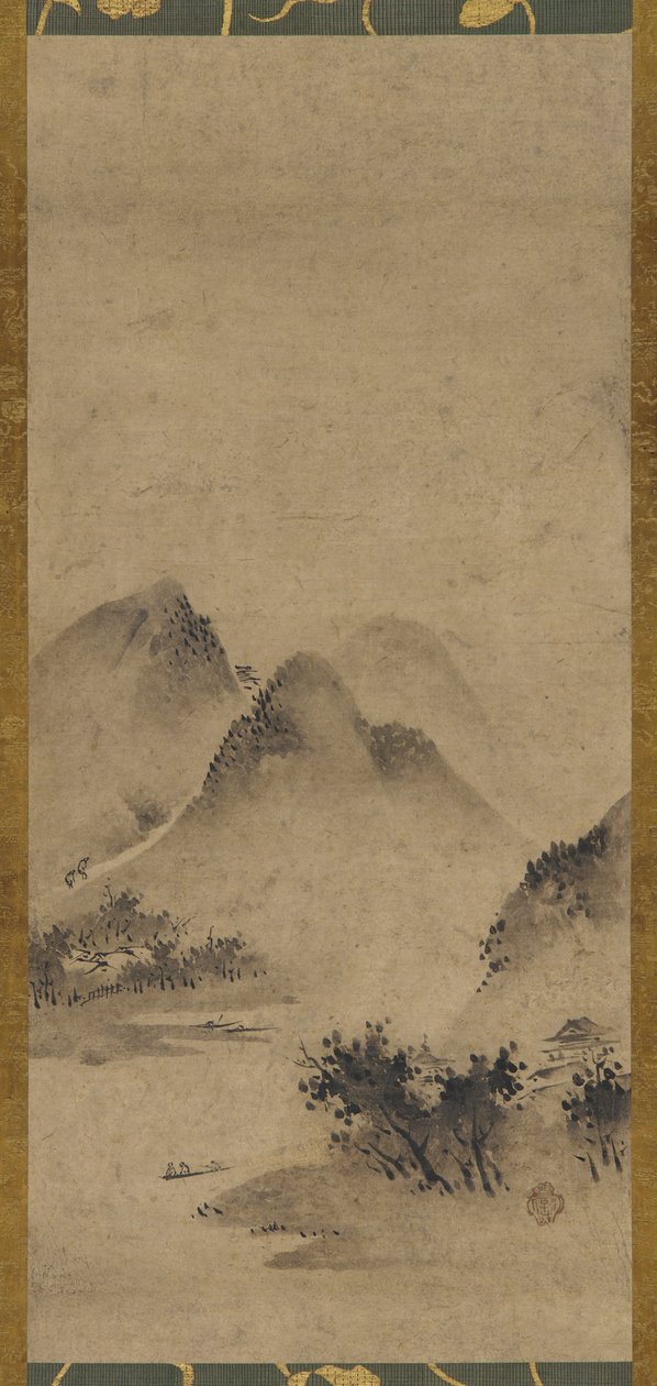 Paisagem, período Muromachi, século XVI. de Kano Motonobu