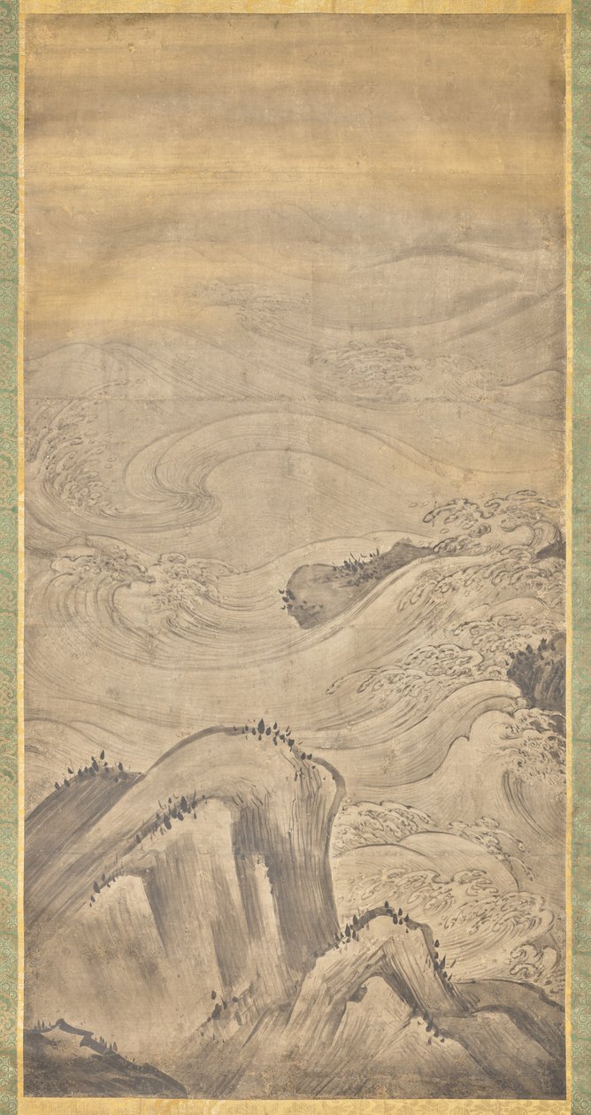 Rochas e ondas de Kano Motonobu