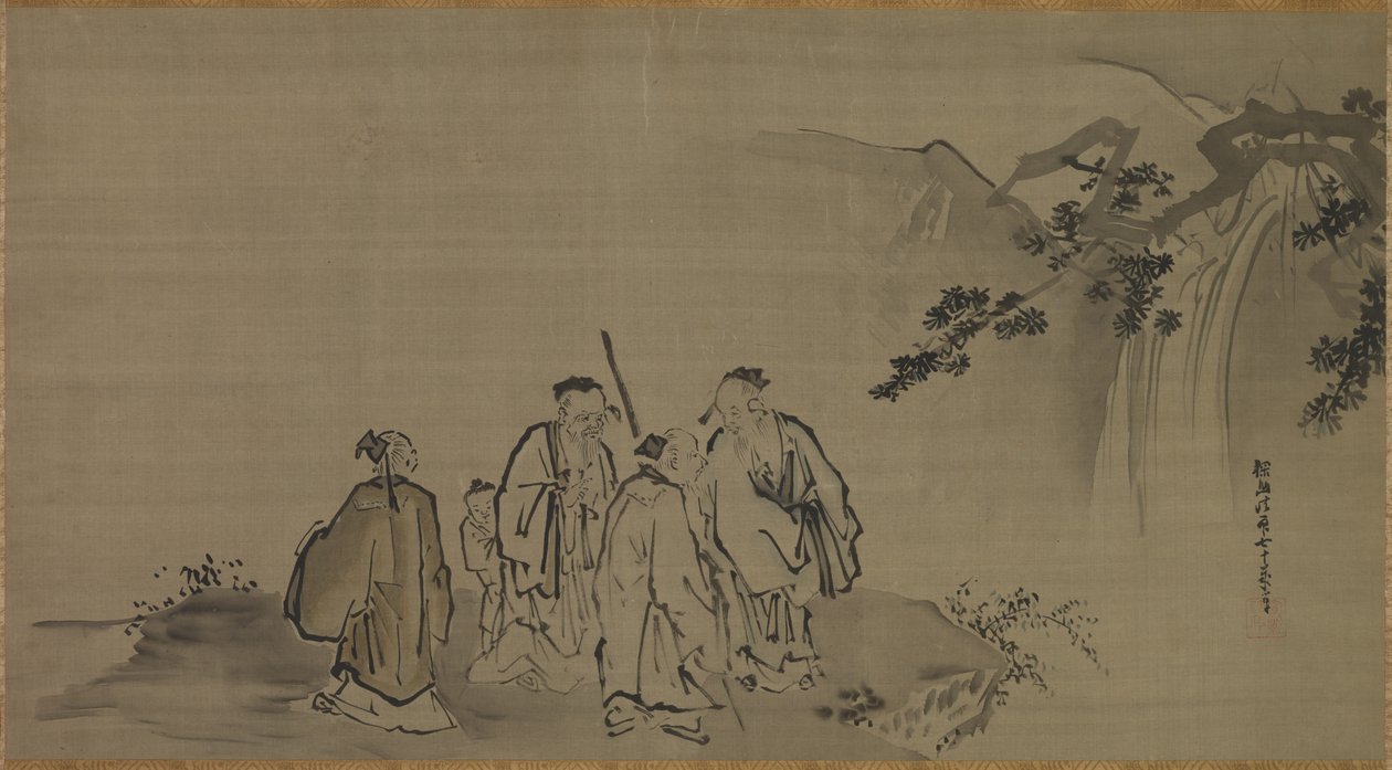 Sábios chineses, século XVII. de Kanō Tan’yū