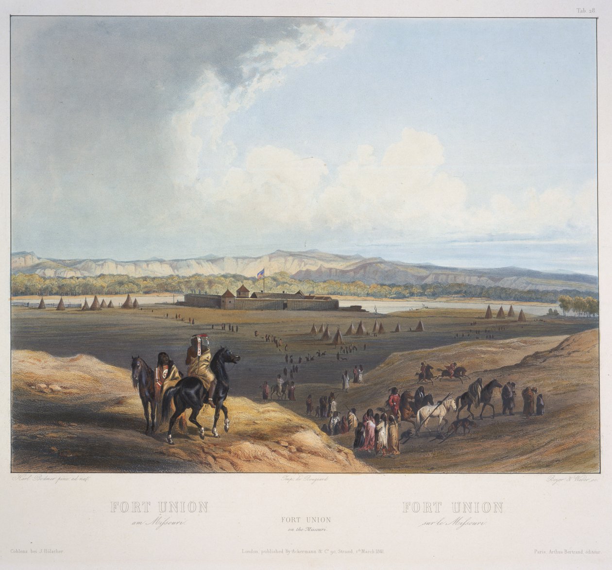 Fort Union no Missouri de Karl Bodmer