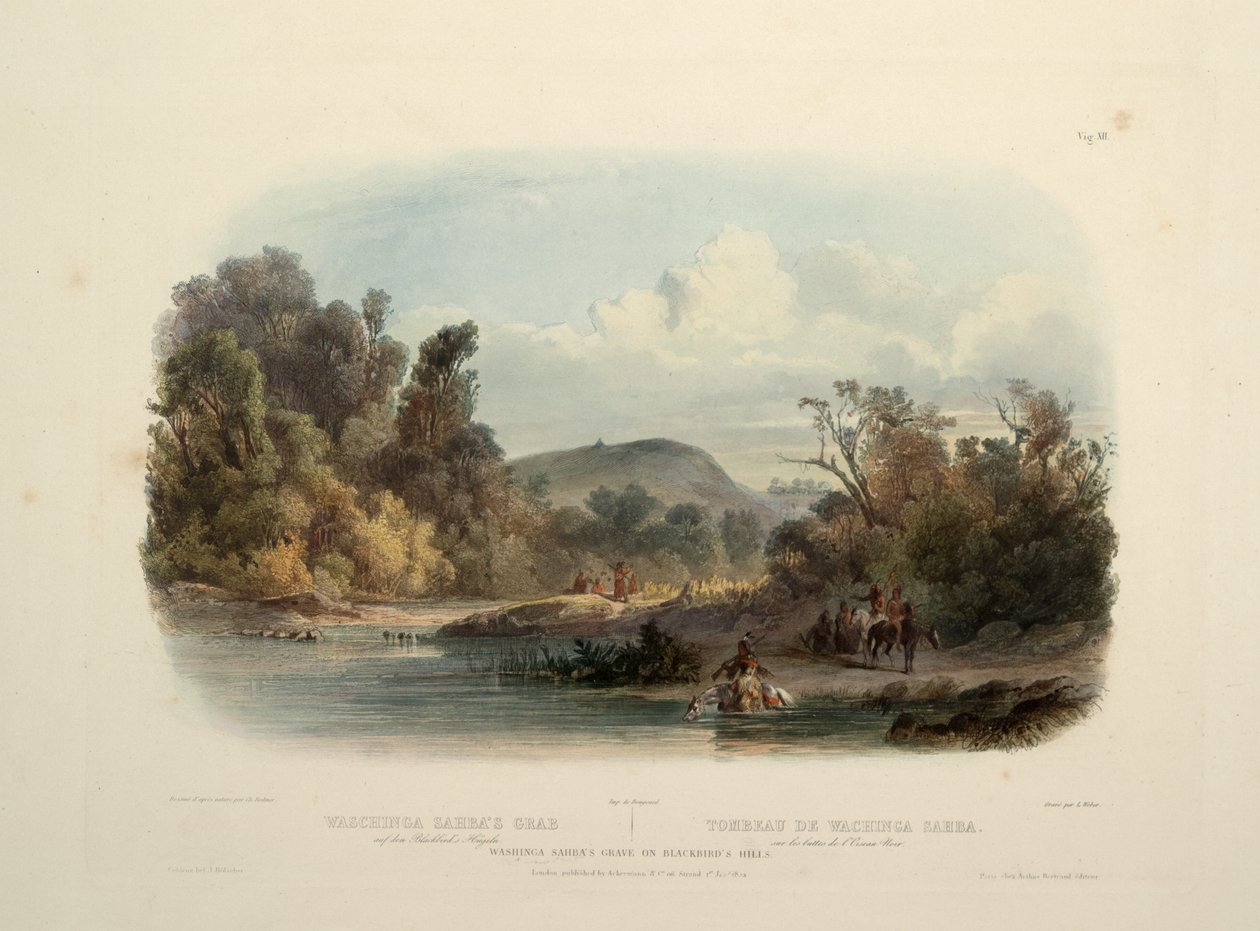 Sepultura de Washinga Saba na colina dos Melros de Karl Bodmer